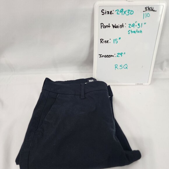 RSQ Jeans Mens Slim Taper Pants 29X30 Black - Picture 12 of 16